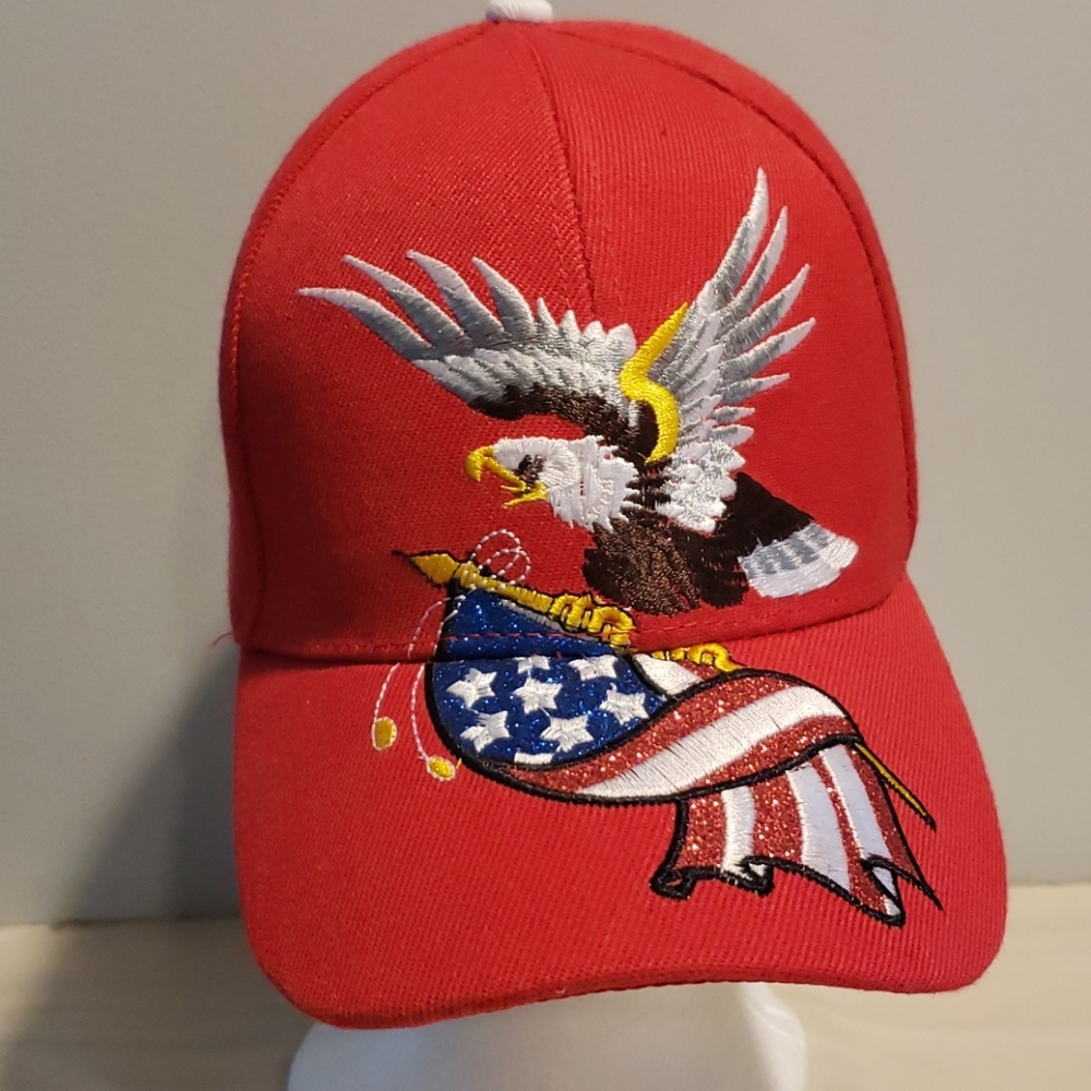 USA American Flag With Eagle Ball Cap, Unisex